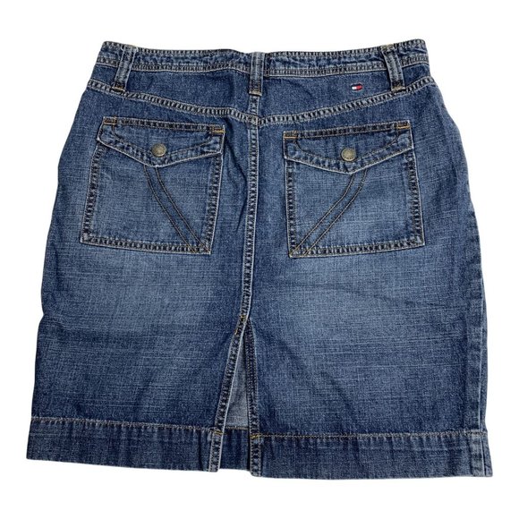 Tommy Hilfiger 7 Denim Skirt  33 Straight Knee Length - Picture 2 of 5